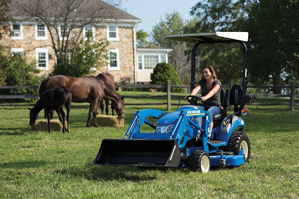 New Holland WORKMASTER 25S Open-Air + 100LC LOADER + 160GMS MOWER for sale at Waukon, Iowa